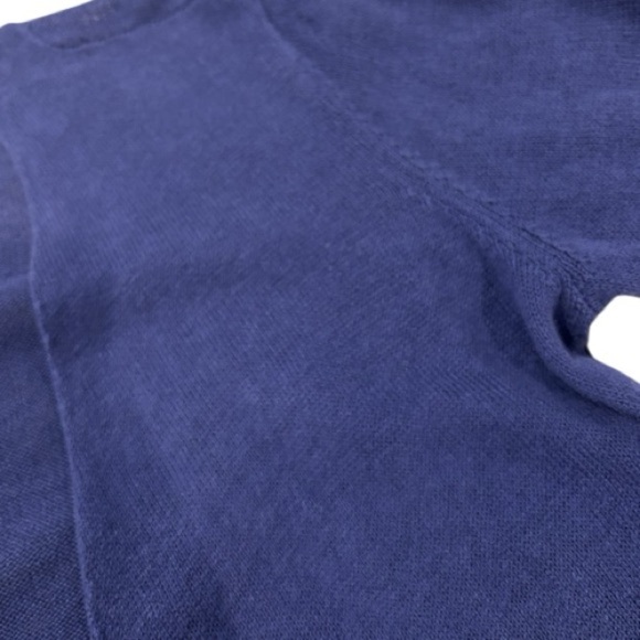 Eileen Fisher Open Knit Drape Cardigan Purple Blue Linen Size Petite Medium - Picture 5 of 6